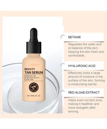 Self Tanning Facial Drops 30ml Natural Bronzing Liquid | Sunless Tanning Solution For Home | For Business Travel Home Outdoor School Girlfriend Wife Friend Sister - Buy Online on GoSupps.com