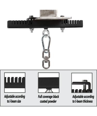 Vanroug Heavy Duty Steel Beam Clamp & Bag Mount | 360 Rotation for I/H Beam | Ultimate Boxing & Muay Thai Training Accessory - Buy Online on GoSupps.com