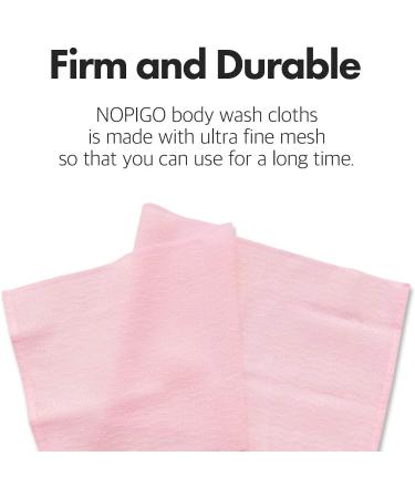 Premium Exfoliating Washcloth Towel - Korean Loofah Bath Sponge for Shower - Long Back Scrubber - African Bath Sponge - 4 Color Options - Becomes Softer with Use | NOPIGO - Buy Online on GoSupps.com