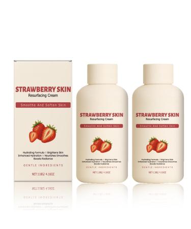 Generisch Strawberry Hydrating Resurfacing Cream - Long Lasting Hydration - Reduces Chicken Skin - Refines Pores - Non Greasy (2 Pcs 236g)