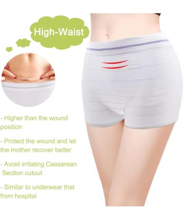 HANSILK Women's Seamless Postpartum Underwear - 3 Pack High Waist C-Section Recovery Maternity Underwear in White - Breathable & Comfortable - Buy Online on GoSupps.com