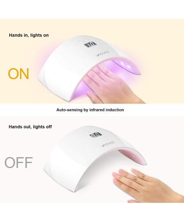 Vacnite 24W LED UV Nail Dryer with Timer Setting and Automatic Sensor LCD - Fast Nail Curing Lamp for Gels - Fingernail & Toenail - Buy Online on GoSupps.com