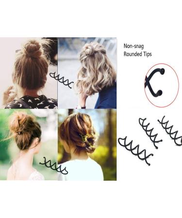 Hyamass 50pcs Non-Scratch Spiral Bobby Hair Pins - Black - Buy Online on GoSupps.com