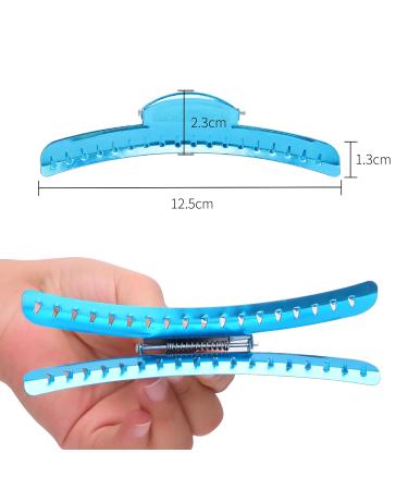 Vintage Metal Finger Wave Hair Clips - 12PCS Butterfly Blue | Classic Woman Hairstyle Inspo - Buy Online on GoSupps.com