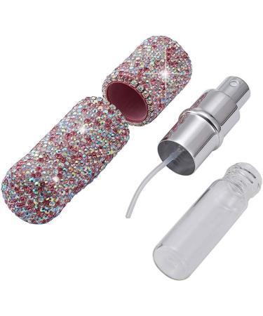Portable Mini Refillable Perfume Atomizer - 10ml Pink Shiny Diamonds Spray Bottle for Travel & Outgoing - Buy Online on GoSupps.com