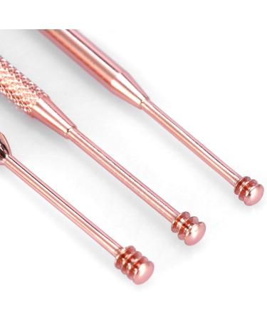 3pcs Stainless Steel Earpick Set - Double Ended Wax Remover & Cleaner Curette Spoon - Buy Online on GoSupps.com