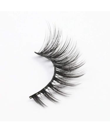 EMEDA 3D Natural False Lashes 5 Pairs Multipack with Glue - Fluffy Cat Eye, Thick & Long Eyelashes Kit - Buy Online on GoSupps.com