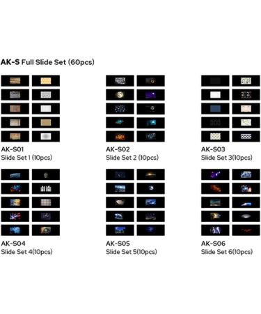 Godox AK-S Full Slide Set for AK-R21 Projection Kit - 60 PCS Transparencies Collection - Buy Online on GoSupps.com