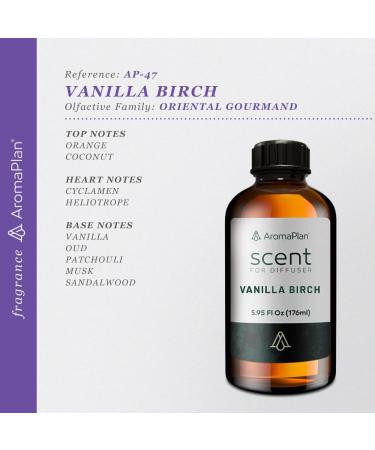 Home Luxury Scents Vanilla Birch 6 Fl Oz - Natural & Vegan Diffuser Oil Blends for Aromatherapy - 176ml USA Fragrance - Buy Online on GoSupps.com