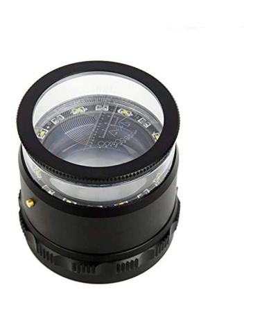 10X Illumination Focal Length Adjustable Cylindrical Magnifying Glass Measuring Magnifying Glass with Multi-Scale Precision Calibration