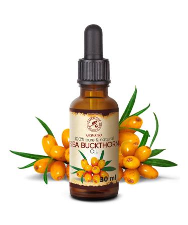 Pure Sea Buckthorn Oil 30ml - Cold-Pressed Sanddorn Oil for Skin & Body Care - Natural Carrier Oil - Hippophae Rhamnoides - Buy Online on GoSupps.com