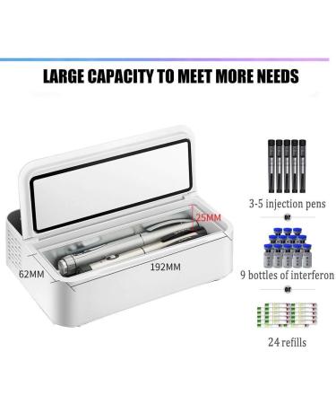 Small Fridge Cooler Insulin Cooler Case Portable Insulin Bag Travel Keep Chilled Meds at 2-8 Degrees Medical Insulin Travel Case Dualbattery - Buy Online on GoSupps.com