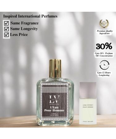 LA V-IE PERFUMES L'Eau de Pour Homme Inspired Woody Aquatic Fragrance Premium Perfume For Men | 50 ml Long Lasting Perfume Spray - Buy Online on GoSupps.com