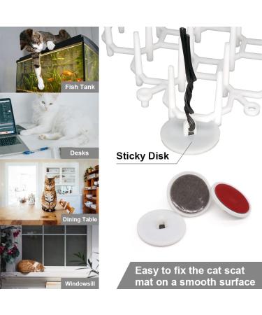 Ley's Cat Repellent Outdoor Scat Mat - 12 Pack 16 x 12 Inch Spiked Cat Deterrent for Garden & Yard | Animal Barrier Fence - White - Buy Online on GoSupps.com