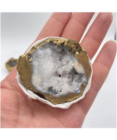Natural Crystal Rough Natural Agate geode Hole Specimen Contains Clear Clusters Halloween Decorations Crafts - Buy Online on GoSupps.com