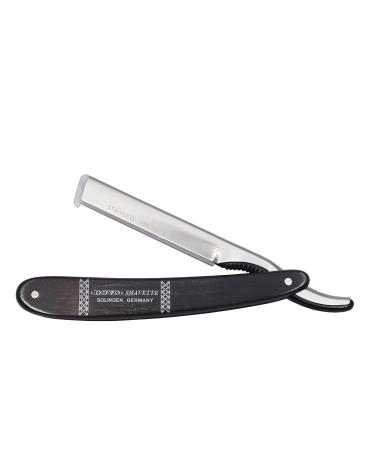 DOVO Shavette razor made of stainless steel & ebony I razor blades I replaceable blades I barber razor blades I double edge
