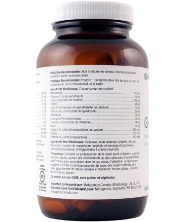 Metagenics Glycogenics Vitamin and Nutrient Supplement to Help Maintain Healthy Homocysteine Levels - 180 Tablets - Buy Online on GoSupps.com