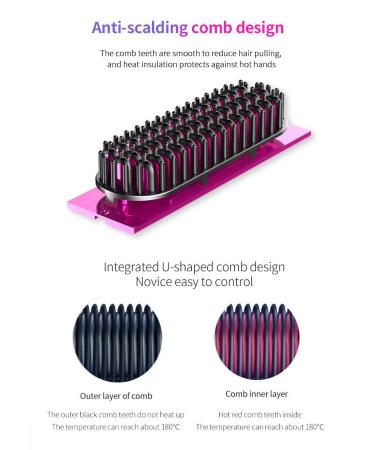 Professional 3 in 1 Hair Straightener & Curler - Adjustable Temperature Flat Iron & Hot Comb for Effortless Styling - Buy Online on GoSupps.com