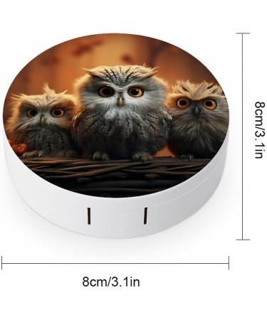 Buy Cute Owl Portable Contact Lens Case - Travel-Friendly Storage Box for Contact Lenses - Buy Online on GoSupps.com