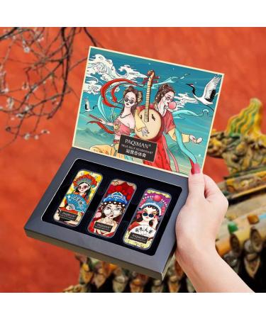 Solid Perfume Set Scent Personal Fragrance All Natural Ancient Chinese Craftsmanship for Women Girls Man Travel Friendly with Jar Peking Opera Fashion Style - Buy Online on GoSupps.com
