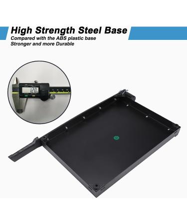 ISDIR Paper Cutter Guillotine  12 Inch Paper Cutting Board  12 Sheets Capacity  Heavy Duty Metal Base  Dual Paper Guide Bars  Professional Paper Cutter and Trimmer for Home  Office (12'' Black) - Buy Online on GoSupps.com