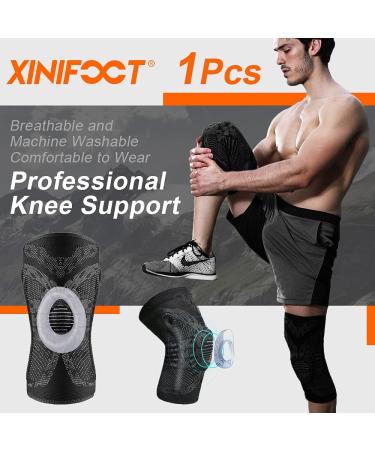XINIFOOT Sport Knee Brace Compression Sleeve - Gel Pads & Stabilizers for Meniscus Tear & Arthritis | Best Support for Running - X-Large - Buy Online on GoSupps.com