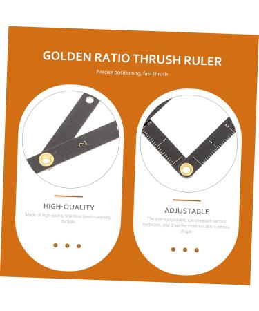 Mobestech 5 pcs Mean Golden Ratio Positioning Ruler Eyebrow Second Metal Generation Stainless Stencils - Buy Online on GoSupps.com