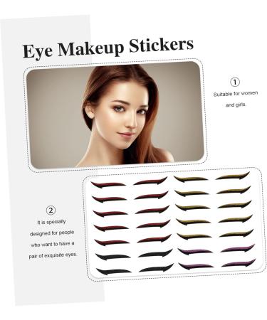 CANIGHT 20 Pairs Eyeshadow Stickers Eyeliner Sticker Makeup Stencils for Face Trendy Stickers Glue - Buy Online on GoSupps.com