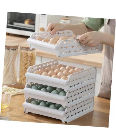 Artibetter 2pcs Egg Storage Rack Fridge Eggs Refrigerator Containers Kitchen Egg Tray Drawer Egg Rack re-usable - Buy Online on GoSupps.com