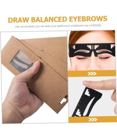 Angoily Eyebrow Design Eyebrow Card Ruler Tool Template Metal Eyebrow Ruler Positioning Ruler Make up - Buy Online on GoSupps.com