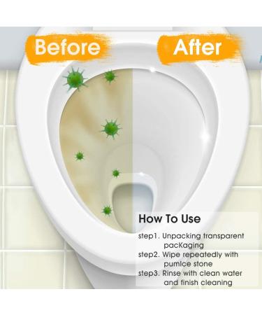 2 Pack Pumice Stone Toilet Cleaner Set - Remove Hard Water Stains & Rings with Ergonomic Short Handle - Ideal for Toilets, Pools, Bathrooms & Sinks - Buy Online on GoSupps.com