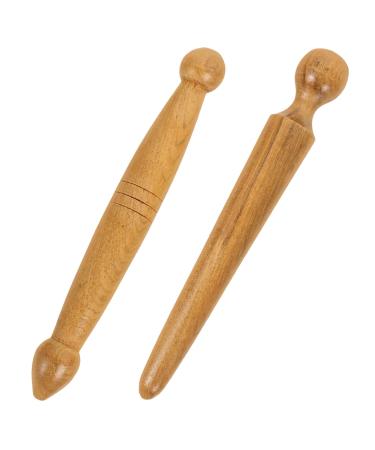 10 pieces of hole foot tensioning rods body massage agent hand massage tool foot massage roller back massager wood manual