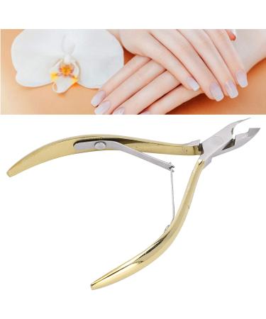 Nail Cuticle Nippers with Stainless Steel Blade Dead Skin Scissors Pliers for Pedicure Manicure Easy to Use Compact & Portable Size (Gold) - Buy Online on GoSupps.com