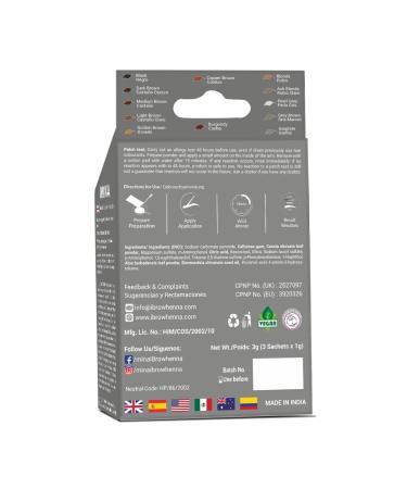 Mina Eyebrow Hair Color - Natural Tinting Powder | Water & Smudge Proof | No Ammonia No Lead | 100% Gray Coverage | Vegan & Cruelty-Free (Graphite + Oil + Brush - Buy Online on GoSupps.com