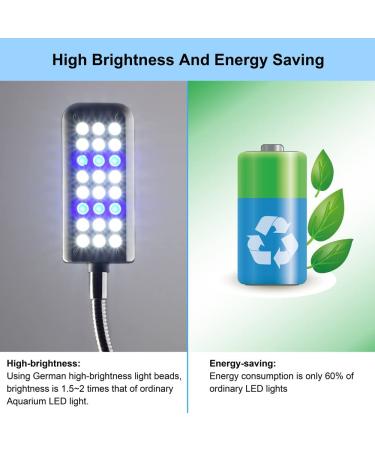 DaToo Small LED Aquarium Clip Light | Bright Fish Tank Lighting | 1 Yr Warranty - Buy Online on GoSupps.com