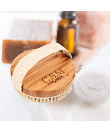 CSM Body Brush - Exfoliating Boar Hair Brush for Soft Skin, Improved Circulation & Acne Reduction - Buy Online on GoSupps.com