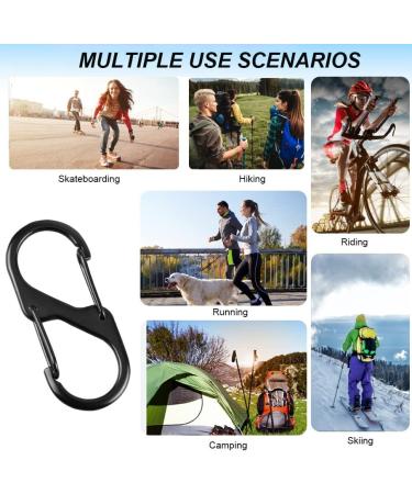 36 Pieces Mini Carabiner Hooks - Metal 8-Shaped Doppelkarabiner for Camping & Home Use (Black) - Buy Online on GoSupps.com