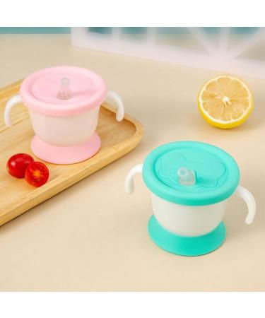 Silicone Cup Baby Straw Cup Kid Cups Spoutless Cup with 2 Handles Leak Proof Training Cup Drinking Cup Multicolor - Buy Online on GoSupps.com