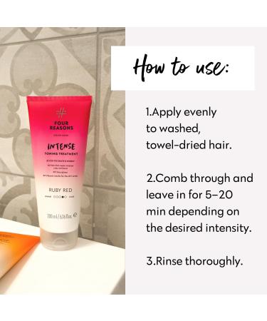 Four Reasons Hair Tone Conditioner - Rubin Red | Semi-Permanent Intense Ruby Red Color | Natural Flushing & Intensive Tinting for Gorgeous Hair - Buy Online on GoSupps.com