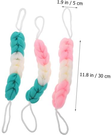 Shop Healeved 3pcs Long Bath Pouf for Men | Shower Gel & Back Scrubber | Soft Braided Loofah Sponge - Buy Online on GoSupps.com