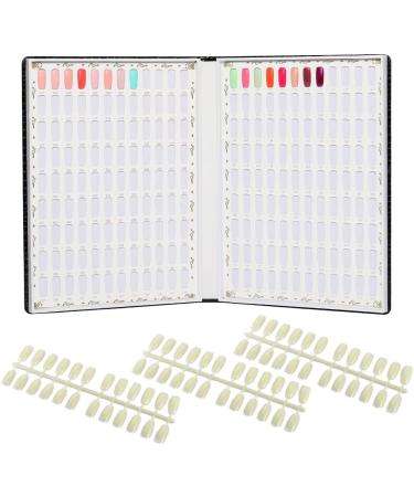 BNG Nail Display Book - 216 Color Nail Gel Polish Chart in Black Leather Book | Nail Art Salon Design Display with 240 Pcs False Nails Tips - Buy Online on GoSupps.com