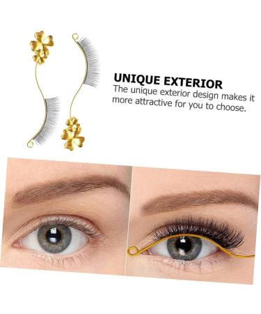 6pairs Eyelash Fake Eyelashes Magnetic Eyelashes False Eyelash Holder Eyelash Applicator Tool Makeup Tools Eyelash Tool Beauty Tools Electroplating Process Extend Earth Tones 9x6.5cm Golden - Buy Online on GoSupps.com