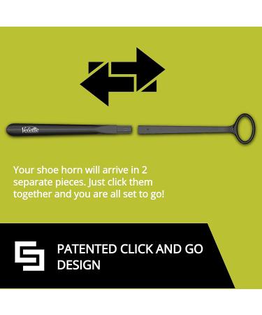 Velette 30 Inch Plastic Shoe Horn for Seniors, Men, Women, and Kids - Long Handle Shoehorn for Boots, Cowboy Boots, Dress Shoes, and Sneakers - Buy Online on GoSupps.com
