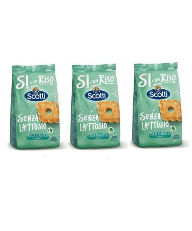 Riso Scotti Riso Scotti Si with Lactose-Free Rice Rustic Biscuit Lot de 3 biscuits rustiques avec riz sans lactose 350 g