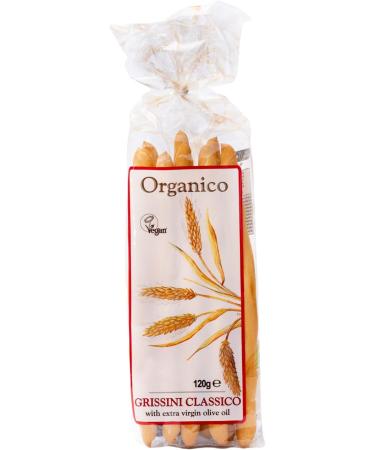 Organico - Classic Grissini Breadsticks 8x 120g. Organic and Made With Authentic Italian Ingredients. Traditional Crispy Handmade Bread sticks No GMO No Preservatives. Great For Party Food Or Snacks - Buy Online on GoSupps.com