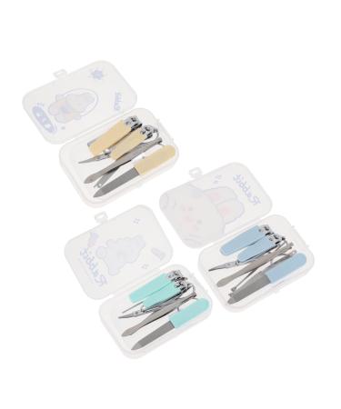 minkissy 3 Sets Nail Set Manicure Grooming Kit Nail File Kit Nail File Head Portable Nail Clipper Nail Care Finger Nails Art Plier Gel Kit Stainless Steel Multifunction Baby Sharpener