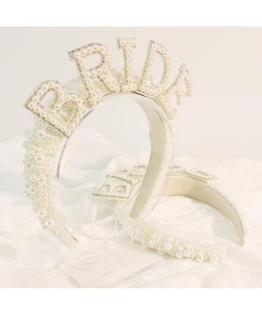 scicent Headband Glitter Padded White Pearls Embellished Hair Bands for Costume Shiny Jeweled Head Bands for Brides and Bridesmaid Fashion Beaded Hairband Wedding Hair Accessories for Women - 28810 - Buy Online on GoSupps.com