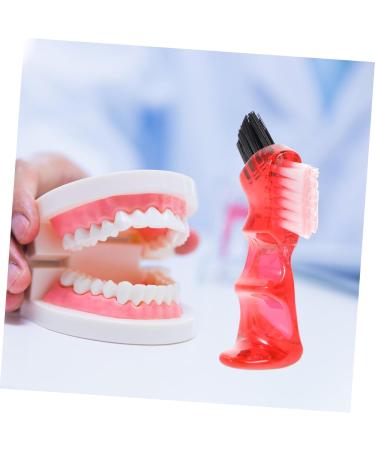 Homsfou 4-in-1 Multifunction Denture Brush Set - Oral Care Toothbrush for Prosthesis Cleaning - Mini Micro Brushes - Household Cleaner - 1 Pack Assorted Colors - Buy Online on GoSupps.com