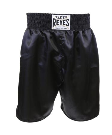 Cleto Reyes Satin Classic Boxing Trunks - Medium (36") - Black
