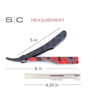 StyleCraft x Deluxe Line Professional Barber Straight Razor Camo Red | International Shipping Available - Buy Online on GoSupps.com